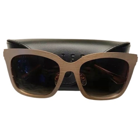 Diff Eyewear Accessories Diff Ella Sunglasses Rose Gold Frame Brown